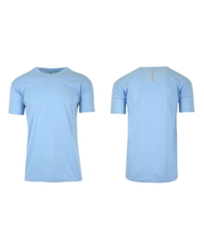 Galaxy By Harvic Men's Short Sleeve Moisture-wicking Quick Dry Performance Tee In Baby Blue