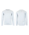 Galaxy By Harvic Men's Long Sleeve Moisture-wicking Performance Tee In White
