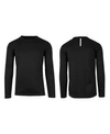Galaxy By Harvic Men's Long Sleeve Moisture-wicking Performance Tee In Black
