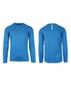 Galaxy By Harvic Men's Long Sleeve Moisture-wicking Performance Tee In Blue