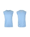 Galaxy By Harvic Men's Moisture-wicking Wrinkle Free Performance Muscle Tee In Baby Blue