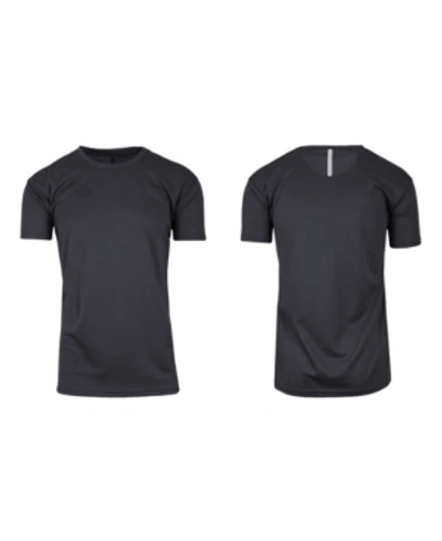 Galaxy By Harvic Men's Short Sleeve Moisture-wicking Quick Dry Performance Tee In Black