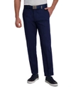 Haggar Cool Right Performance Flex Classic Fit Flat Front Pant In Midnight