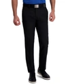 Haggar Cool Right Performance Flex Straight Fit Flat Front Pant In Black