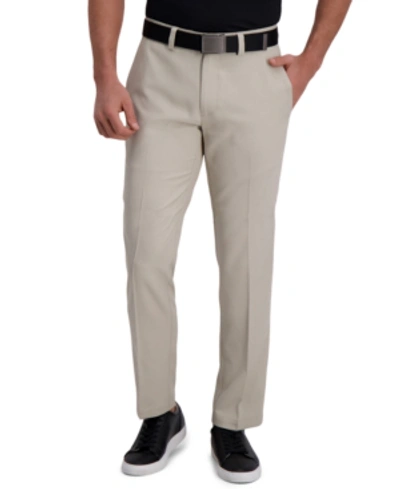 Haggar Cool Right Performance Flex Straight Fit Flat Front Pant In String