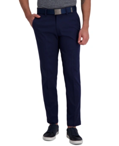 Haggar Cool Right Performance Flex Slim Fit Flat Front Pant In Midnight