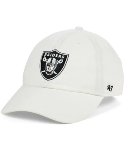 47 Brand Las Vegas Raiders Basic Fashion Clean Up Cap In White