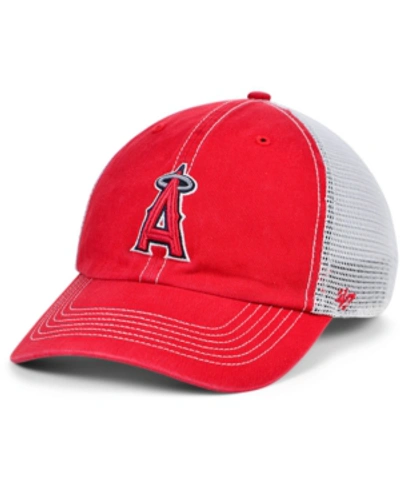 47 Brand Los Angeles Angels Trawler Clean Up Cap In Red