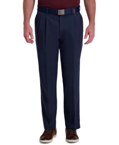 Haggar Cool Right Performance Flex Classic Fit Pleat Front Pant In Ink