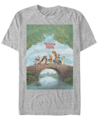 Fifth Sun Men's Pooh Poster Short Sleeve T-shirt In Heather Gray