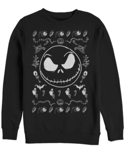 Fifth Sun Men's Jack Spooky Sweater Long Sleeve T-shirt In Black