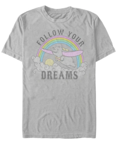 Fifth Sun Men's Dreaming Dumbo Short Sleeve T-shirt In Silver
