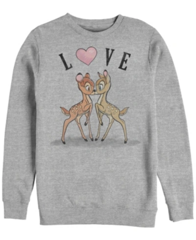 Fifth Sun Men's Bambi Love Long Sleeve T-shirt In Heather Gray