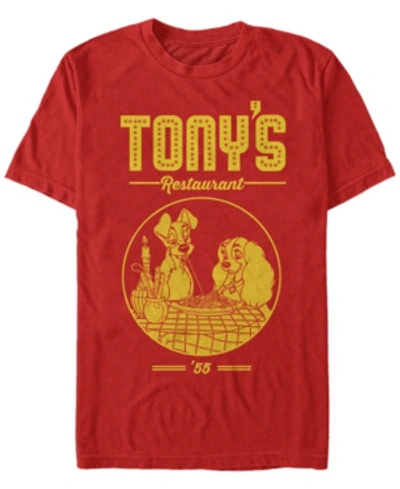 Fifth Sun Men's Tony's Restaurant Short Sleeve T-shirt In Red