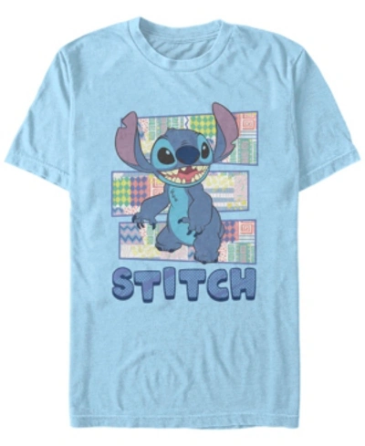 Fifth Sun Men's Stitch Shirt Pattern Short Sleeve T-shirt In Baby Blue