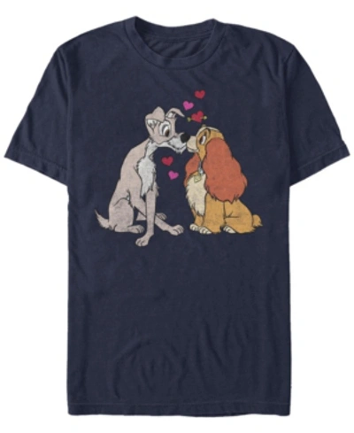 Fifth Sun Men's Puppy Love Short Sleeve T-shirt In Navy