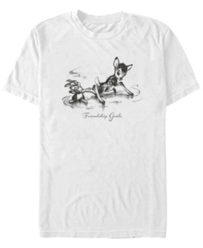 Fifth Sun Men's Bambi Friendship Short Sleeve T-shirt In White