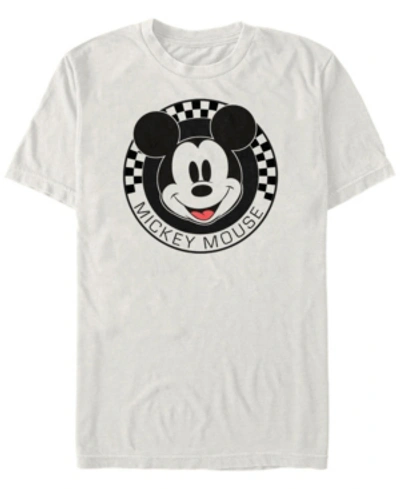 Fifth Sun Men's Mickey Checkered Short Sleeve T-shirt In Natural