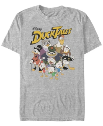 Fifth Sun Men's Ducktales Group Short Sleeve T-shirt In Heather Gray
