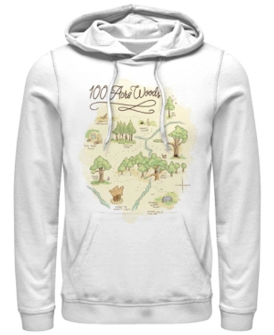 Fifth Sun Men's 100 Acre Map Long Sleeve Hoodie In White