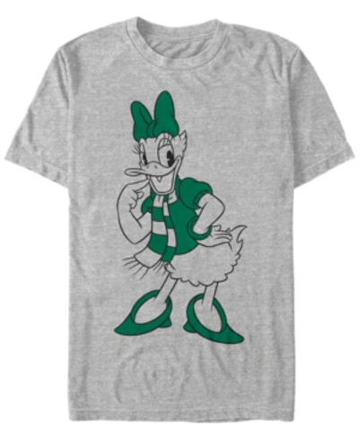 Fifth Sun Men's Pine Green Daisy Short Sleeve T-shirt In Heather Gray