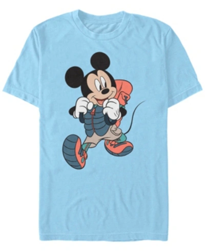 Fifth Sun Men's Hiker Mickey Short Sleeve T-shirt In Baby Blue