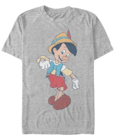 Fifth Sun Men's Vintage Pinocchio Short Sleeve T-shirt In Heather Gray