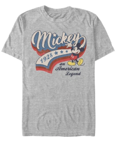 Fifth Sun Men's Baseball Americana Short Sleeve T-shirt In Heather Gray