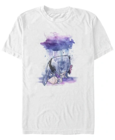 Fifth Sun Men's Watercolor Eeyore Short Sleeve T-shirt In White