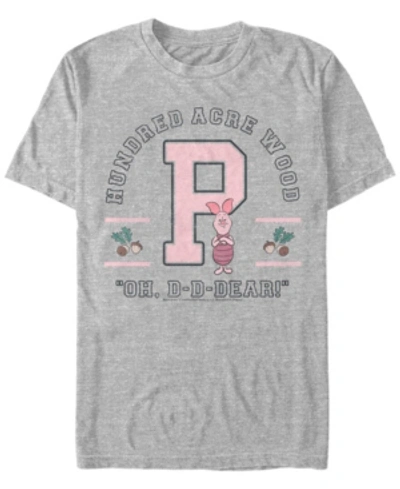 Fifth Sun Men's Piglet Collegiate Short Sleeve T-shirt In Heather Gray