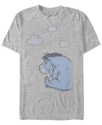 Fifth Sun Men's Cloudy Eeyore Short Sleeve T-shirt In Heather Gray