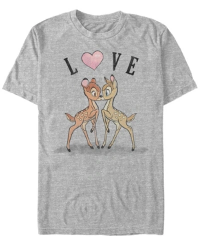 Fifth Sun Men's Bambi Love Short Sleeve T-shirt In Heather Gray