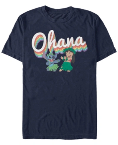 Fifth Sun Men's Rainbow Ohana Short Sleeve T-shirt In Navy