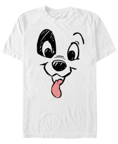 Fifth Sun Men's Dalmatian Big Face Short Sleeve T-shirt In White