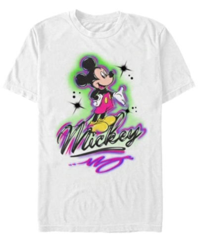 Fifth Sun Men's Airbrush Mickey Short Sleeve T-shirt In White