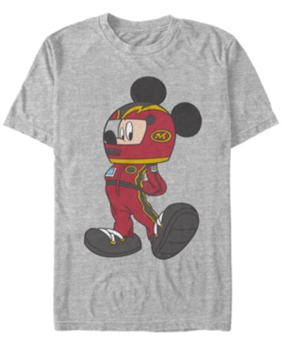 Fifth Sun Men's Mickey Racecar Short Sleeve T-shirt In Heather Gray