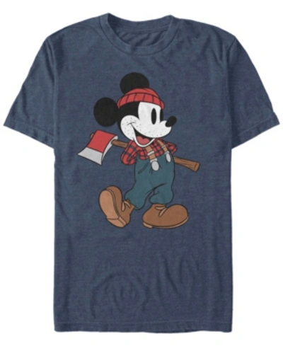 Fifth Sun Men's Lumberjack Mickey Short Sleeve T-shirt In Navy