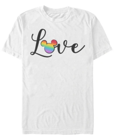 Fifth Sun Men's Love And Disney Short Sleeve T-shirt In White
