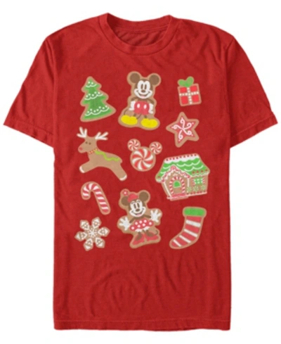 Fifth Sun Men's Gingerbread Mouses Short Sleeve T-shirt In Red
