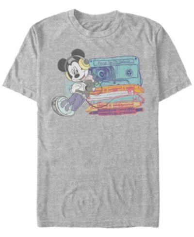 Fifth Sun Men's Mickey Tapes Short Sleeve T-shirt In Heather Gray