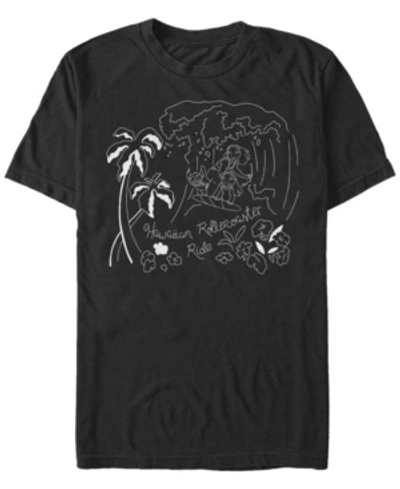 Fifth Sun Men's Stitch Surf Line Art Short Sleeve T-shirt In Black