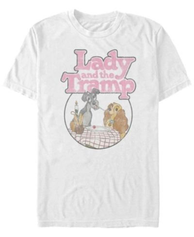 Fifth Sun Men's Lady And The Tramp Short Sleeve T-shirt In White