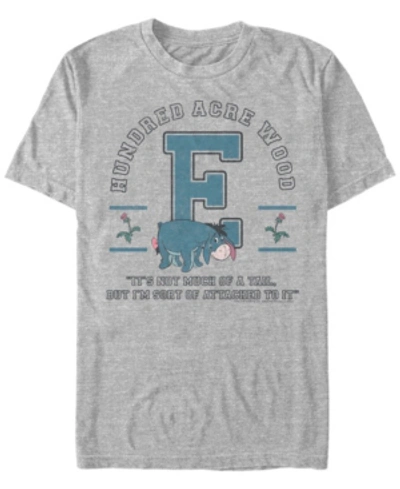 Fifth Sun Men's Eeyore Collegiate Short Sleeve T-shirt In Heather Gray
