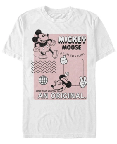 Fifth Sun Men's Original Mickey Short Sleeve T-shirt In White
