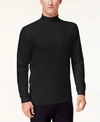 Club Room Men's Solid Mock Neck Shirt, Created For Macy's In New Deep Black