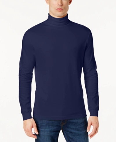 Club Room Men's Solid Turtleneck Shirt, Created For Macy's In Navy
