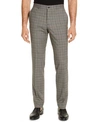 AX ARMANI EXCHANGE ARMANI EXCHANGE MEN'S MODERN-FIT TAN GLEN PLAID WOOL SUIT PANTS, CREATED FOR MACY'S