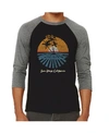 La Pop Art Cities In San Diego Men's Raglan Word Art T-shirt In Gray