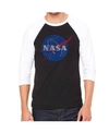 La Pop Art Nasa Men's Raglan Word Art T-shirt In Black