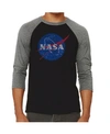 La Pop Art Nasa Men's Raglan Word Art T-shirt In Gray